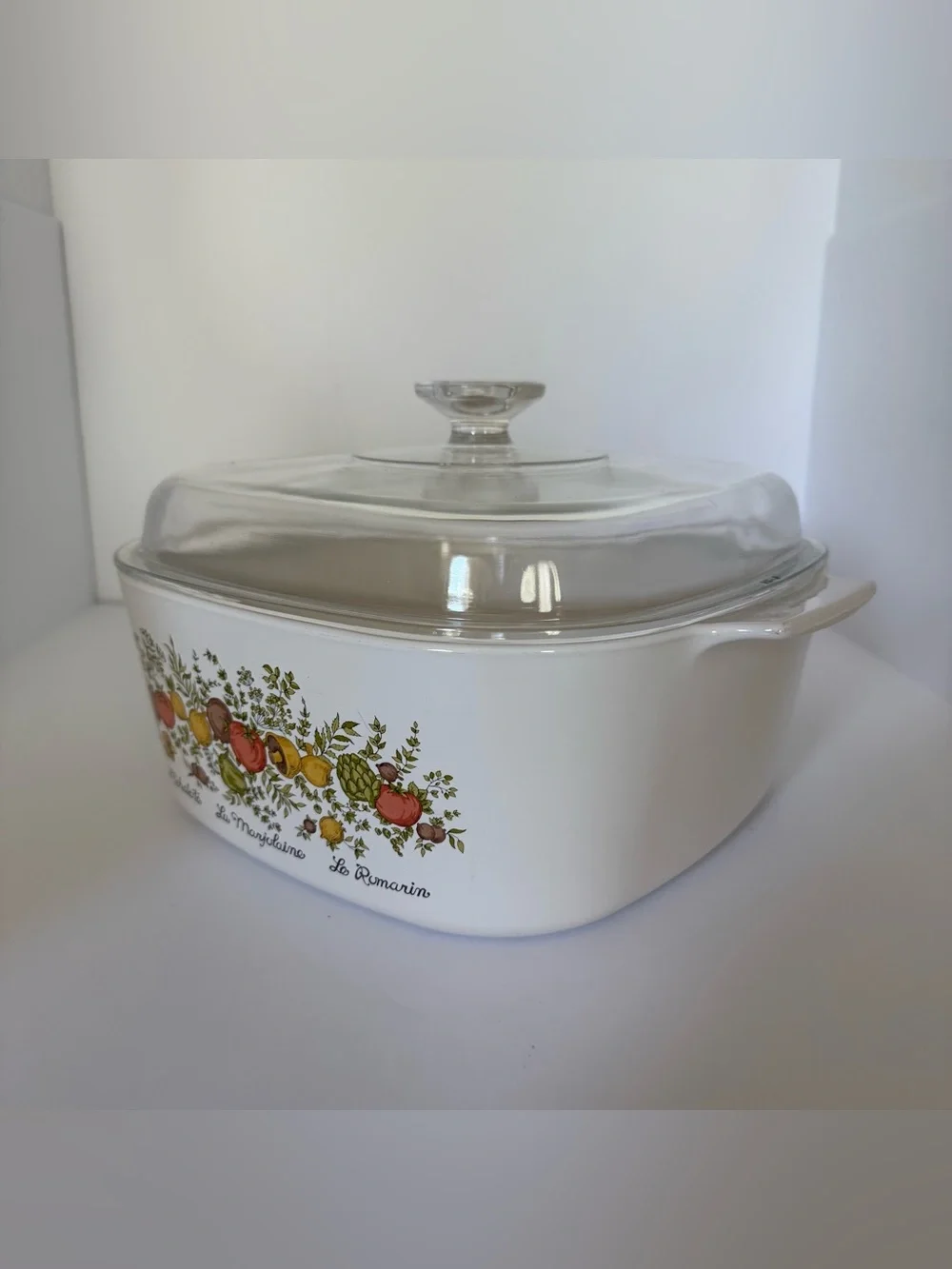 Corning Ware Spice of Life 5-Quart Casserole A-5-B with Pyrex Lid A-12-C 1980s